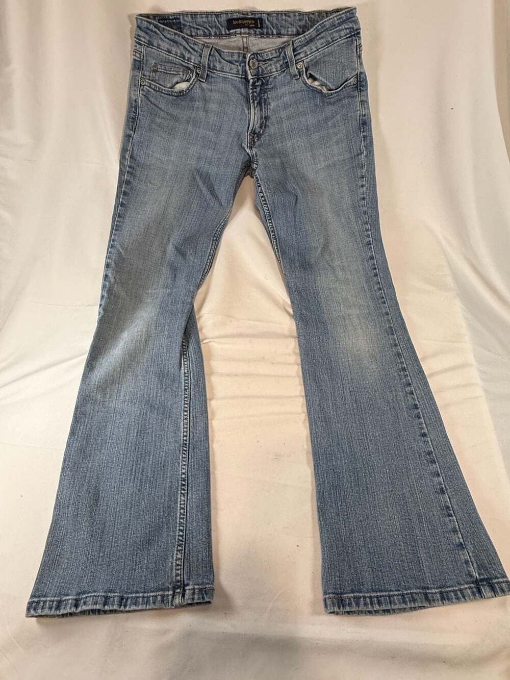 Levi's Too Superlow 52 Jeans Blue 7” Low Rise Flare Denim Size 11 Y2K, early 200